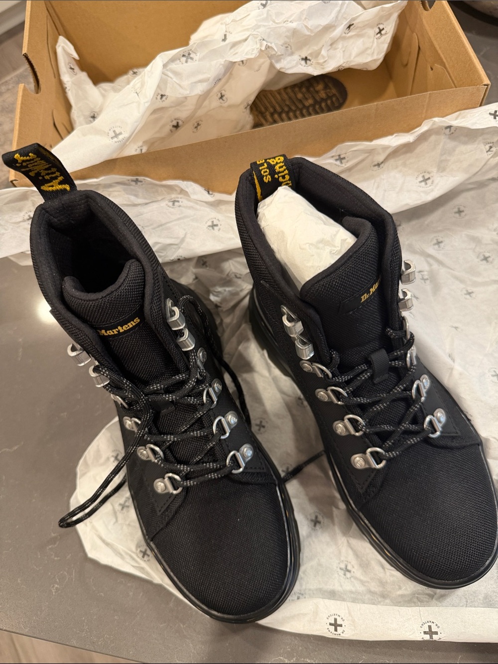 Dr. Martens Black Lace-Up Tactical Boots